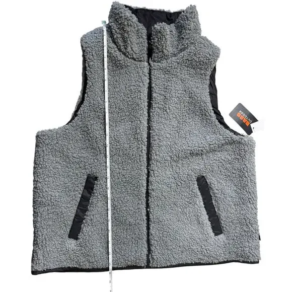BASS OUTDOOR Women's Reversible Zip-Front Vest BLACK/GRAY NWT SIZE M - Picture 13 of 13